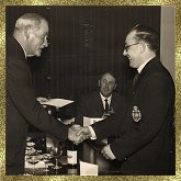 Tony receiving an Award in England, date unknown