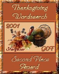 Thanksgiving wordsearch