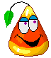 candy corn face